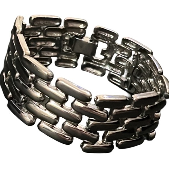 Givenchy Silver Plated Panther Chain Link Chunky Runway Bracelet - Picture 1 of 14
